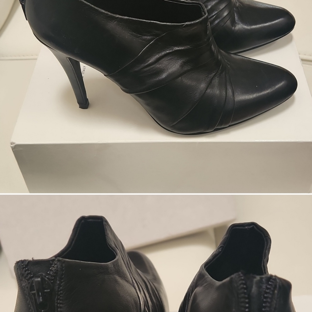 Aldo size 39 black leather, Stiletto, Booties